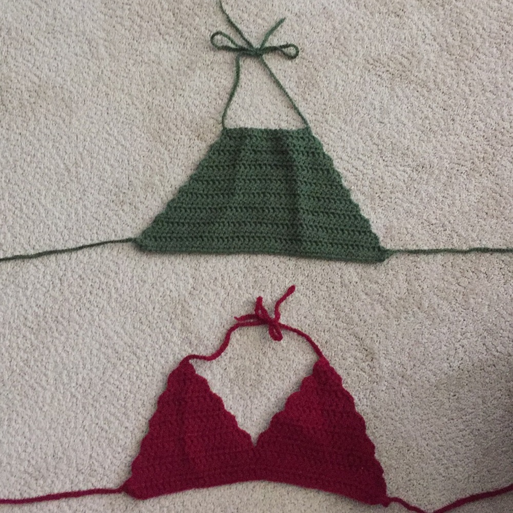 Bundle of small hand made knit tops